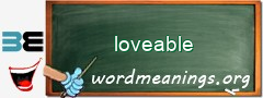 WordMeaning blackboard for loveable